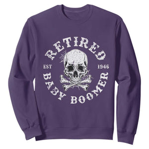Funny Baby Boomer Retirement Sweatshirt Gift For Generation TS12 Purple Print Your Wear