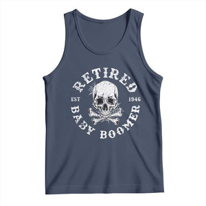 Funny Baby Boomer Retirement Tank Top Gift For Generation TS12 Navy Print Your Wear