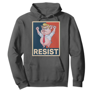 Funny Freedom Pig Resistance Movement Political Satire Meme Gift Hoodie TS12 Dark Heather Print Your Wear
