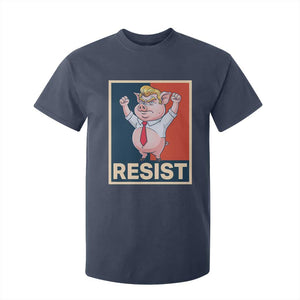 Funny Freedom Pig Resistance Movement Political Satire Meme Gift T Shirt For Kid TS12 Navy Print Your Wear