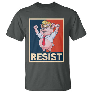 Funny Freedom Pig Resistance Movement Political Satire Meme Gift T Shirt TS12 Dark Heather Print Your Wear