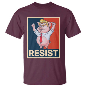 Funny Freedom Pig Resistance Movement Political Satire Meme Gift T Shirt TS12 Maroon Print Your Wear
