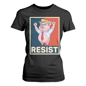 Funny Freedom Pig Resistance Movement Political Satire Meme Gift T Shirt For Women TS12 Black Print Your Wear