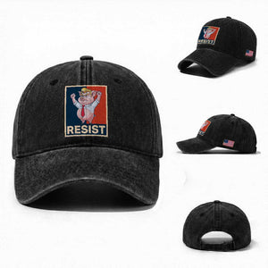 Funny Freedom Pig Resistance Movement Political Satire Meme Gift Washed Cotton Baseball Cap TS12 Washed Cap Universal Fit Black Print Your Wear