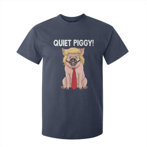 Quiet Quiet Piggy T Shirt For Kid Funny Sarcastic Political Anti Authoritarian TS12 Navy Print Your Wear