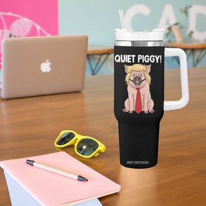 Quiet Quiet Piggy Tumbler With Handle Funny Sarcastic Political Anti Authoritarian TS12 Print Your Wear