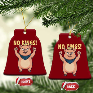 No Kings Pig Ceramic Ornament Resistance Movement Anti Authoritarian Gift TS12 Print Your Wear