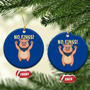 No Kings Pig Ceramic Ornament Resistance Movement Anti Authoritarian Gift TS12 1pc Blue Print Your Wear