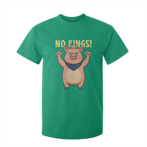 No Kings Pig T Shirt For Kid Resistance Movement Anti Authoritarian Gift TS12 Irish Green Print Your Wear