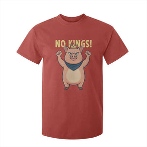 No Kings Pig T Shirt For Kid Resistance Movement Anti Authoritarian Gift TS12 Red Print Your Wear