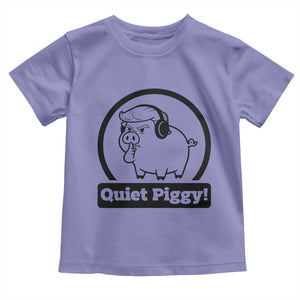 Funny Quiet Quiet Piggy Meme Toddler T Shirt Anti Fascist Political Parody Gift TS12 Violet Print Your Wear