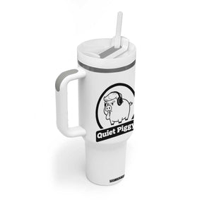 Funny Quiet Quiet Piggy Meme Tumbler With Handle Anti Fascist Political Parody Gift TS12 Print Your Wear
