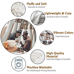 MLK And Malcolm X Throw Blanket They Not Like Us Revolutionary Leaders TS12 Print Your Wear