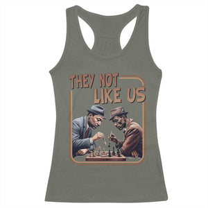 MLK And Malcolm X Racerback Tank Top They Not Like Us Revolutionary Leaders TS12 Military Green Print Your Wear