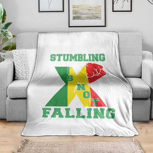 Stumbling Is Not Falling Throw Blanket African American Black History Month TS12 Print Your Wear