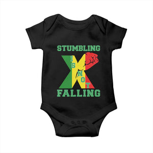 Stumbling Is Not Falling Baby Onesie African American Black History Month TS12 Black Print Your Wear
