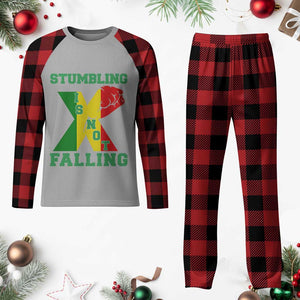 Stumbling Is Not Falling Plaid Pajama Set African American Black History Month TS12 Buffalo Plaid Print Your Wear
