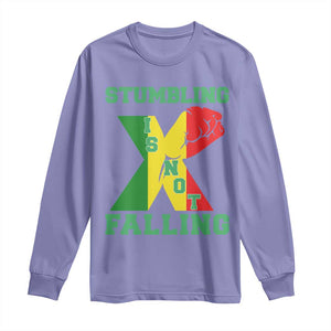 Stumbling Is Not Falling Long Sleeve Shirt African American Black History Month TS12 Violet Print Your Wear