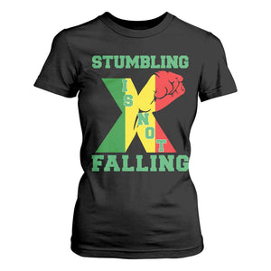 Stumbling Is Not Falling T Shirt For Women African American Black History Month TS12 Black Print Your Wear