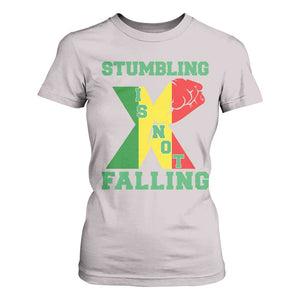 Stumbling Is Not Falling T Shirt For Women African American Black History Month TS12 Ice Gray Print Your Wear