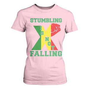 Stumbling Is Not Falling T Shirt For Women African American Black History Month TS12 Light Pink Print Your Wear