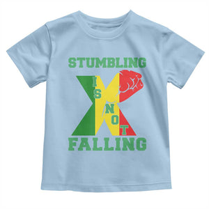 Stumbling Is Not Falling Toddler T Shirt African American Black History Month TS12 Light Blue Print Your Wear