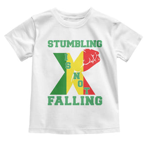 Stumbling Is Not Falling Toddler T Shirt African American Black History Month TS12 White Print Your Wear
