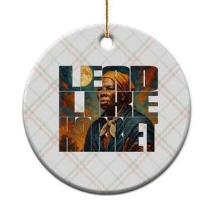 Lead Like Harriet Ceramic Ornament Black History Month Juneteenth Quote TS12 1pc Christmas Plaid Print Your Wear