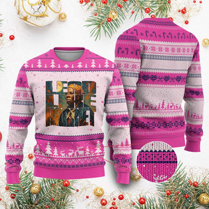 Lead Like Harriet Ugly Christmas Sweater Black History Month Juneteenth Quote TS12 Hot Pink Print Your Wear