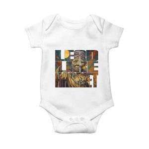 Lead Like Harriet Baby Onesie Black Women Leadership Quote TS12 White Print Your Wear