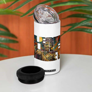 Lead Like Harriet 4 in 1 Can Cooler Tumbler Black Women Leadership Quote TS12 Print Your Wear