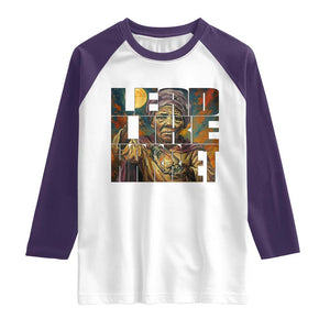 Lead Like Harriet Raglan Shirt Black Women Leadership Quote TS12 White Purple Print Your Wear