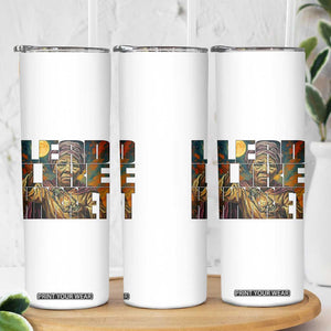 Lead Like Harriet Skinny Tumbler Black Women Leadership Quote TS12 Print Your Wear