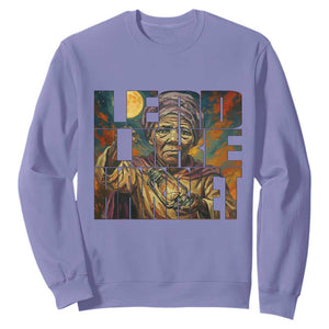 Lead Like Harriet Sweatshirt Black Women Leadership Quote TS12 Violet Print Your Wear