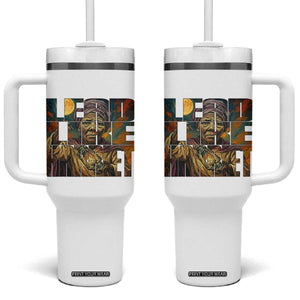 Lead Like Harriet Tumbler With Handle Black Women Leadership Quote TS12 One Size: 40 oz White Print Your Wear