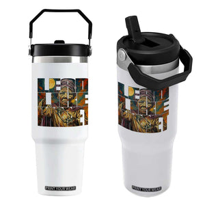 Lead Like Harriet Flip Straw Tumbler Black Women Leadership Quote TS12 One Size: 30 oz White Print Your Wear