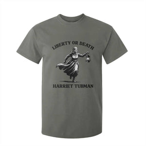 Liberty Or Death T Shirt For Kid Harriet Tubman Quote TS12 Military Green Print Your Wear