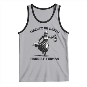 Liberty Or Death Tank Top Harriet Tubman Quote TS12 Athletic Heather Black Print Your Wear
