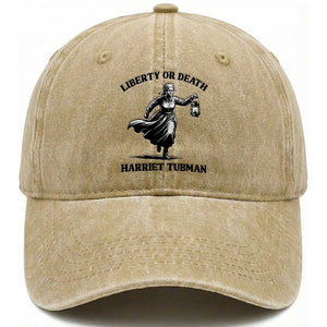 Liberty Or Death Washed Cotton Baseball Cap Harriet Tubman Quote TS12 Print Your Wear