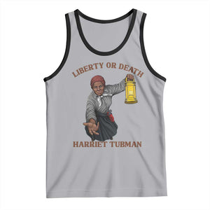 Harriet Tubman Freedom Quote Tank Top Liberty Or Death TS12 Athletic Heather Black Print Your Wear