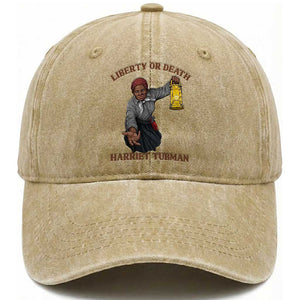 Harriet Tubman Freedom Quote Washed Cotton Baseball Cap Liberty Or Death TS12 Print Your Wear