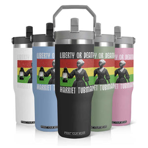 Harriet Tubman Women Leadership Flip Straw Tumbler Liberty Or Death TS12 Print Your Wear