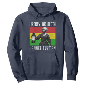 Harriet Tubman Women Leadership Hoodie Liberty Or Death TS12 Navy Print Your Wear
