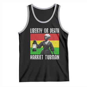 Harriet Tubman Women Leadership Tank Top Liberty Or Death TS12 Black Athletic Heather Print Your Wear