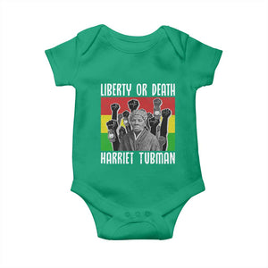 Harriet Tubman Baby Onesie Liberty Or Death Women Empowerment Quote TS12 Irish Green Print Your Wear
