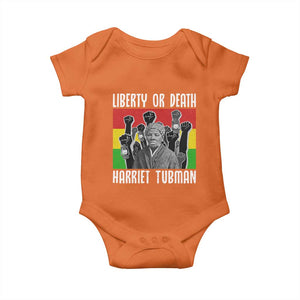 Harriet Tubman Baby Onesie Liberty Or Death Women Empowerment Quote TS12 Orange Print Your Wear
