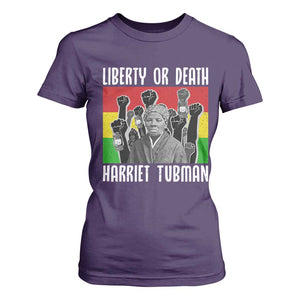 Harriet Tubman T Shirt For Women Liberty Or Death Women Empowerment Quote TS12 Purple Print Your Wear