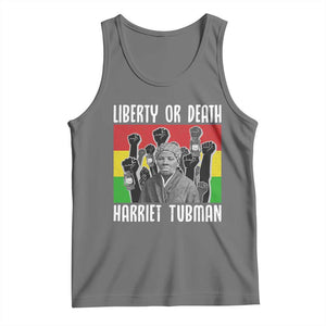 Harriet Tubman Tank Top Liberty Or Death Women Empowerment Quote TS12 Black Heather Print Your Wear