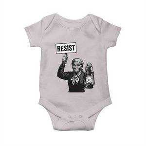 Harriet Tubman Says Resist Baby Onesie Women Empowerment Quote TS12 Ice Gray Print Your Wear