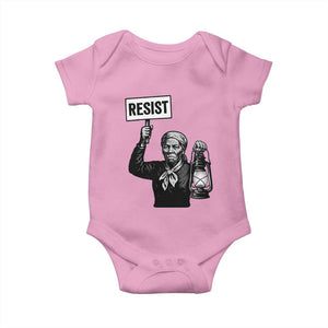 Harriet Tubman Says Resist Baby Onesie Women Empowerment Quote TS12 Light Pink Print Your Wear
